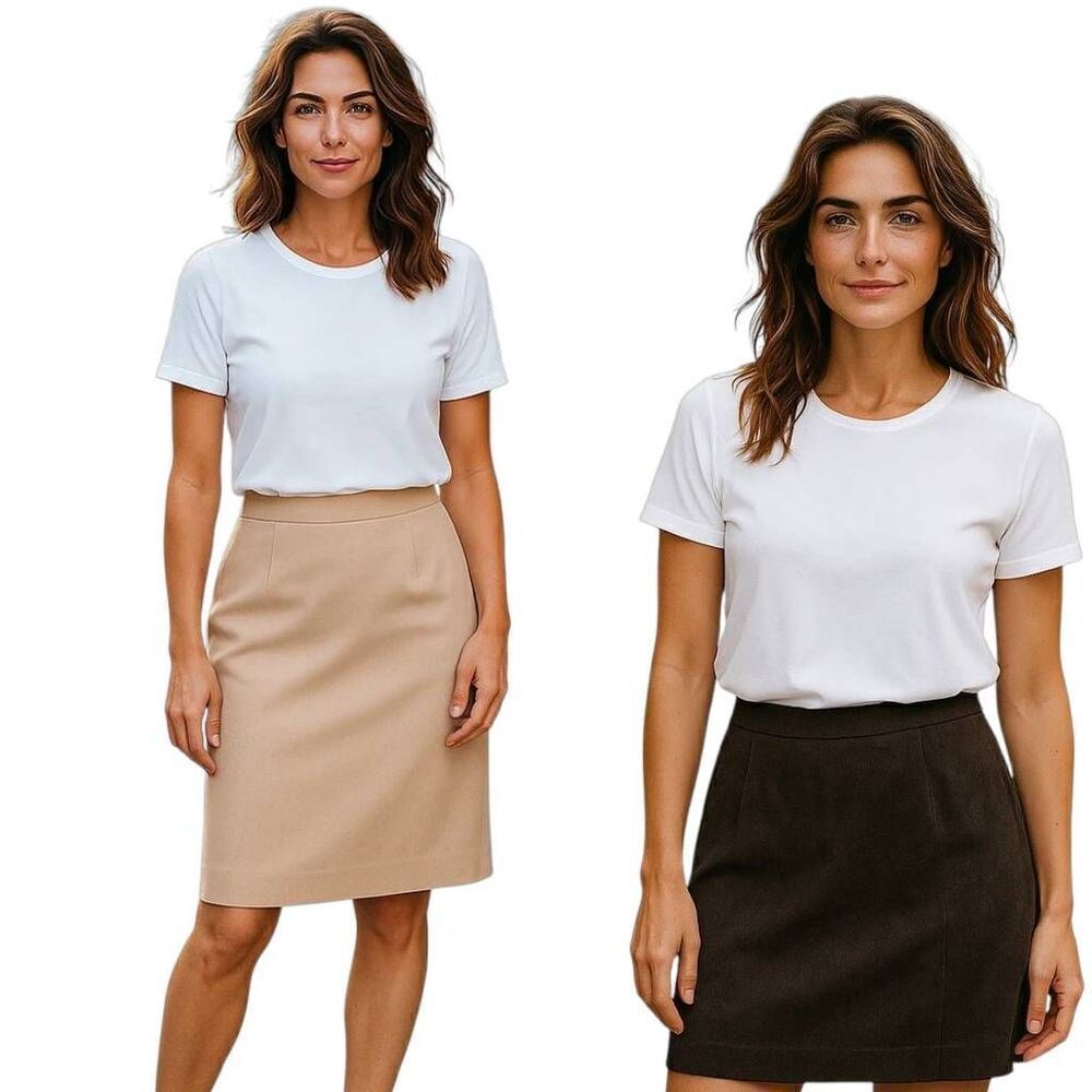 Name Brand Wardrobe Builder 2 Two Business Career Short Skirts & Bonus Blouse